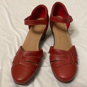 Clarks Red Mary Janes- Size 12 Narrow